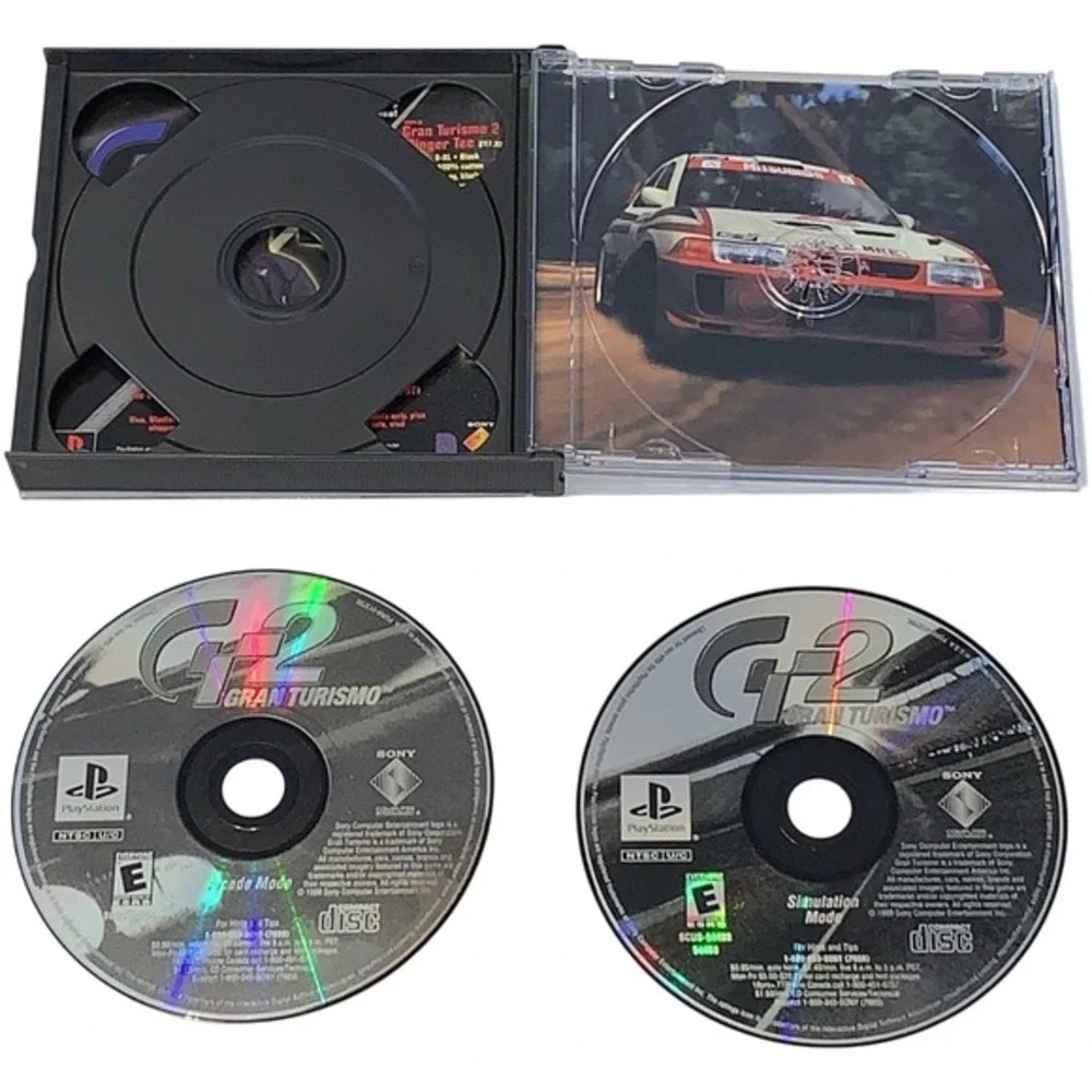 Gran Turismo 2 GT2 (Sony PlayStation 1, 1999) PS1 CIB Manual Gameplay Video/Pics